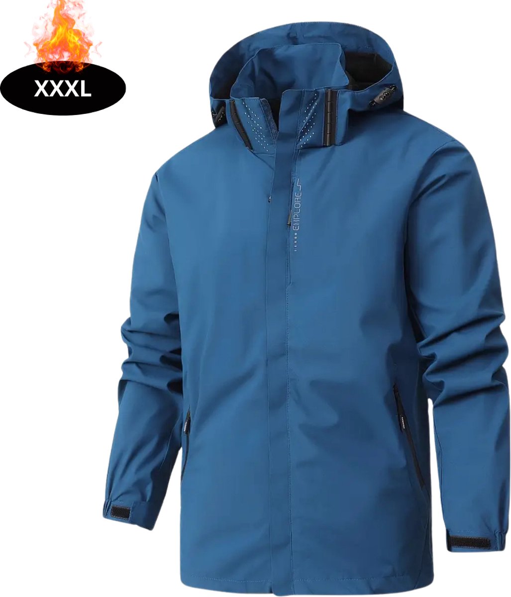 Nivard Windjas Heren Parka Lente & Herfst Jas Volwassen Windjack Windbreaker Outdoor Donkerblauw