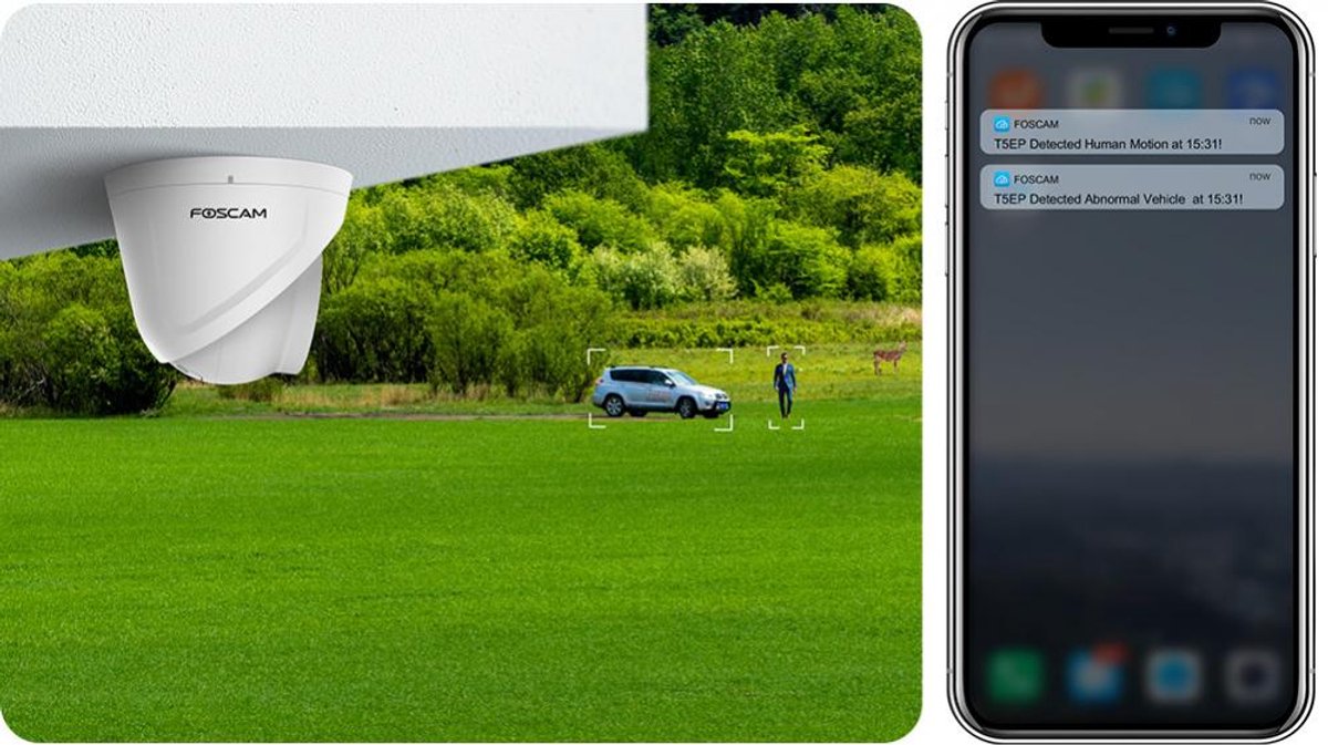 Foscam FN9108E-T4-2T Kit Beveiligingscamera Set - 4 Camera's - PoE - 2TB Geheugen - Nachtzicht 20m - 5MP - Zwart – foto 7