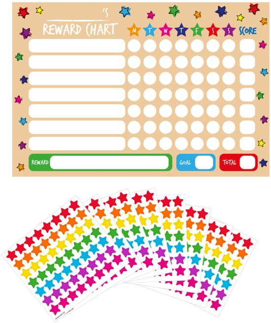 Henbrandt - SET Beloningskaarten met stickervellen - Set van 8x Beloningskaarten + 8x Beloningssticker Vellen - Beloningssysteem kind - dieren beloningsstickers - Stickers voor kinderen - Zindelijkheidstraining - Positief opvoeden - Beloningsstickers