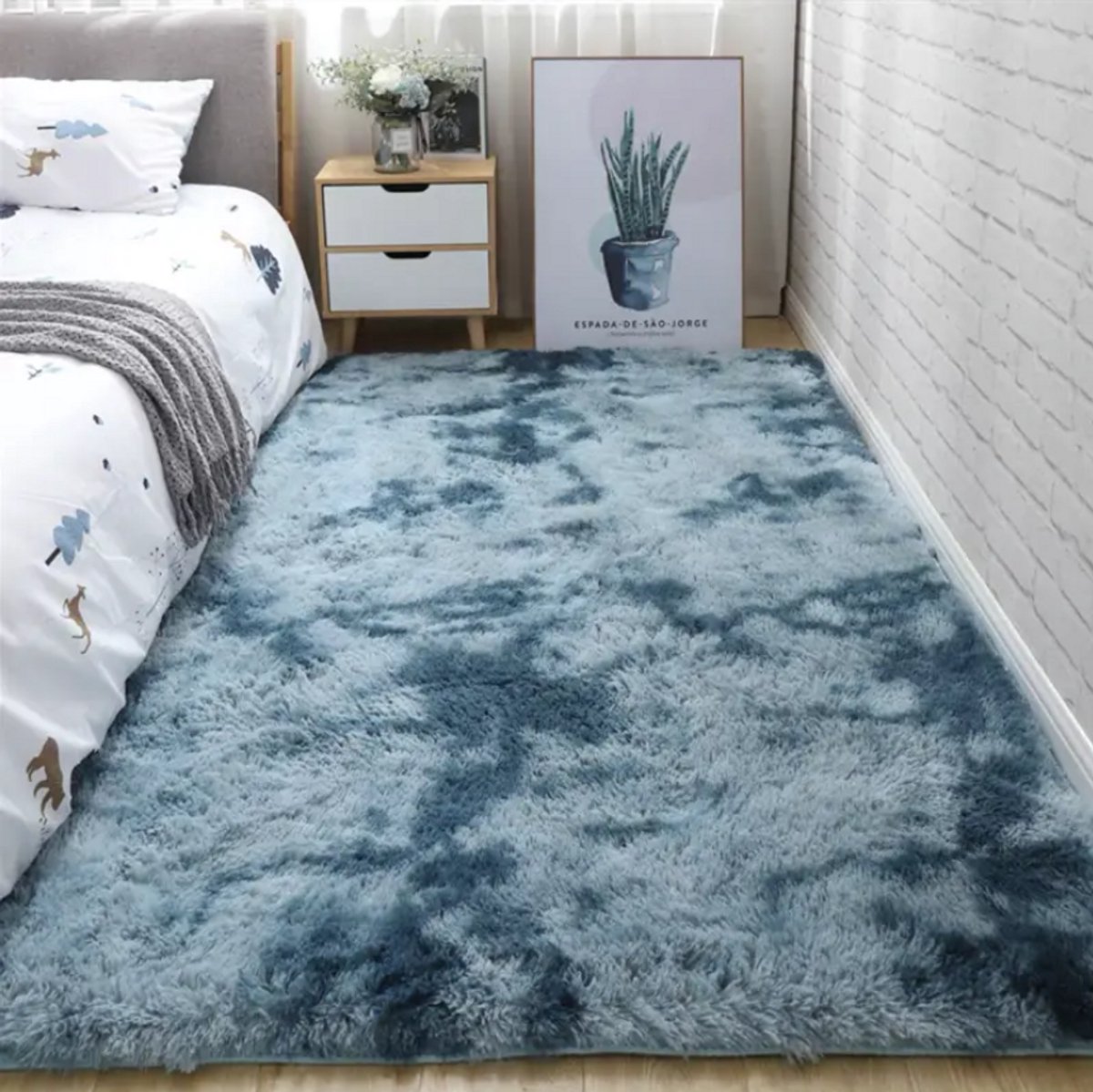 PolkaHome Vloerkleed Kinderkamer 120x160 - Tapijt Woonkamer & Tapijt Slaapkamer - Rechthoek Rug Carpet - Hoogpolig Zacht Fluffy - Antislip - Modern Cadeau