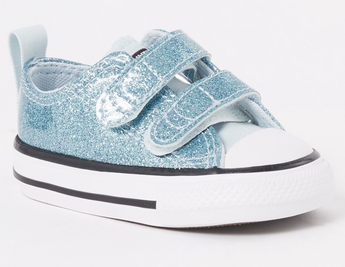 Converse Junior Chuck Taylor All Star sneaker met glitter - licht blauw - maat 20