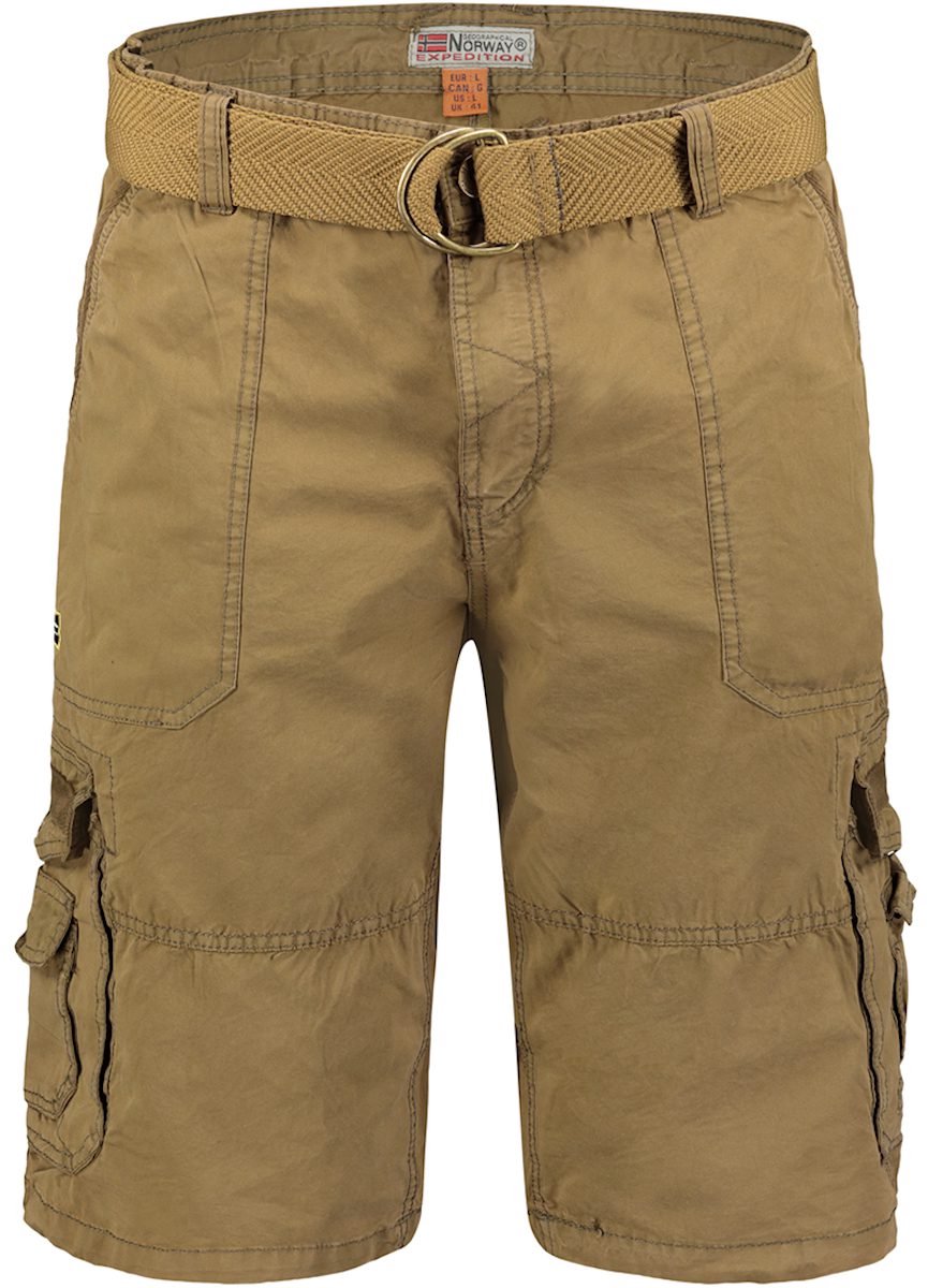 Geographical Norway Korte Broek Met Riem Perou Kaki - 3XL