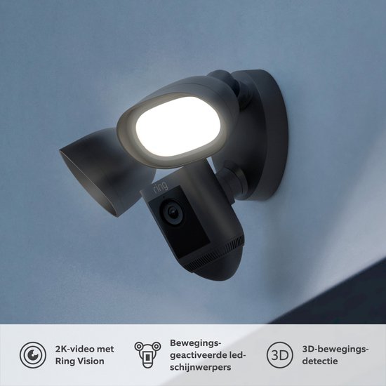 Ring Floodlight Cam Wired Pro - IP-beveiligingscamera - Buiten - 2k-video van Merkloos — afbeelding 2