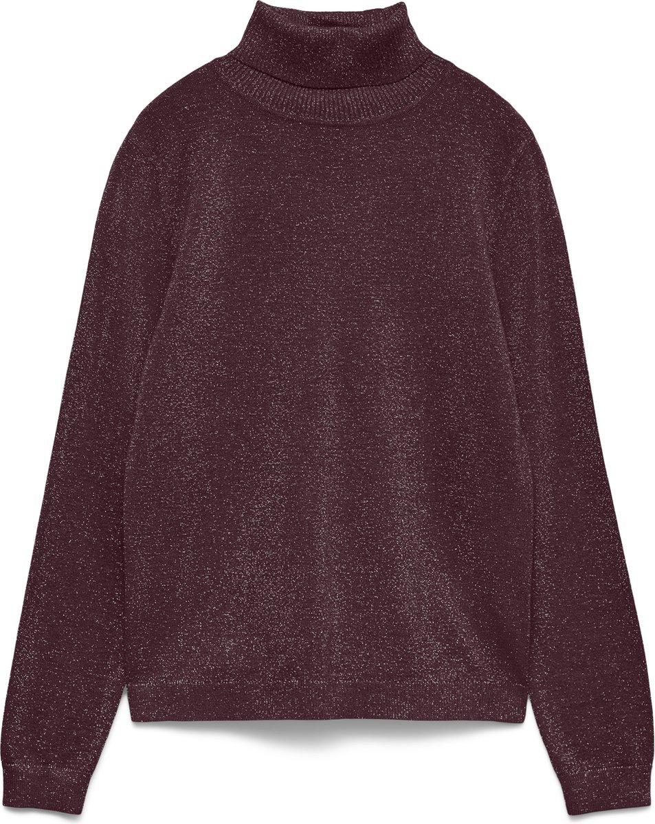 Vero Moda Trui Vmhappyglitter Ls Rollneck Pullover 10317985 Winetasting /w.dtm Lurex Dames Maat - M