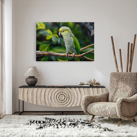 Tableau sur toile Saammp - Perroquet - Nature - Animaux - 120x80 - Photo sur toile - Décoration murale - Décoration murale murale Salon - Décoration chambre - Impression sur toile