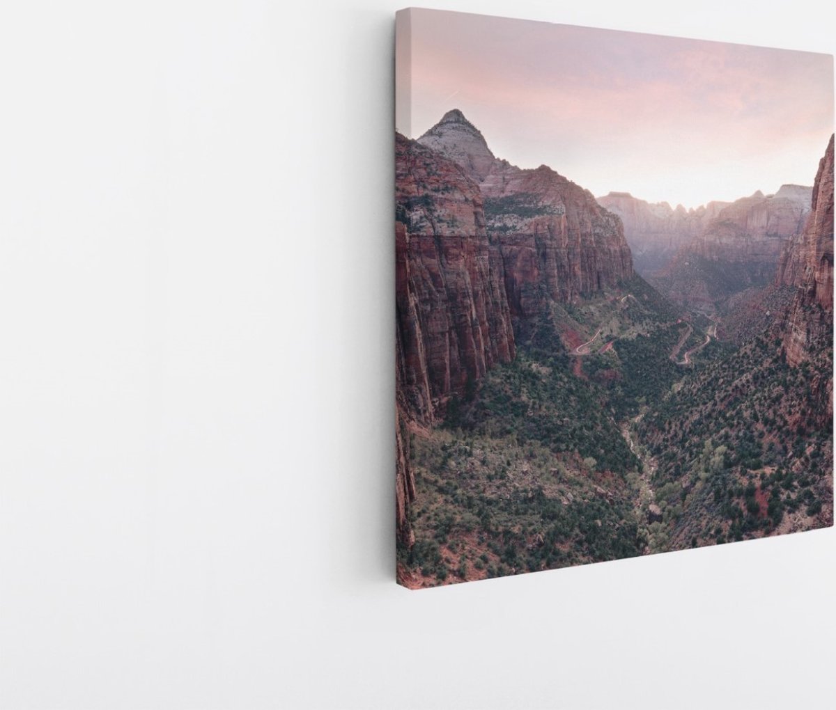 Saammp Canvas Schilderij - Grote Rotsen - Herfst - Landschap - Natuur - 60x60 - Foto op canvas - Wanddecoratie - Muurdecoratie Woonkamer - Slaapkamer decoratie - Canvas Print