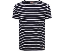 Armor-Lux T-Shirt Strepen Donkerblauw (navy) - Maat XL - Heren - Casual T-shirts