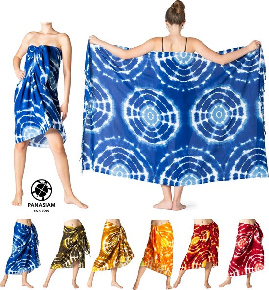 PANASIAM Abito Pantalone Tie-Dye In Viscosa - Tuta Infinita Donna Gonna Larga
