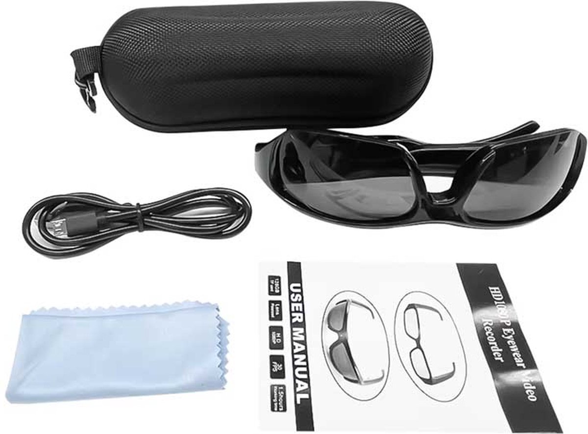 Spy camerabril met video digitale camcorder ondersteunt tot 32 GB TF-kaart mode 1080p verborgen camerabril draagbare video-recorder