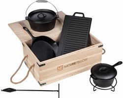 Haushalt 24627 - Dutch Oven set - 9 Delig - Met opbergkist
