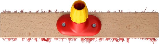 Buemag Bezemkop - Elaston - rood - hout - hard - 40 cm - 24mm - straatbezem/buitenbezem - universele steelhouder van Buemag — afbeelding 3