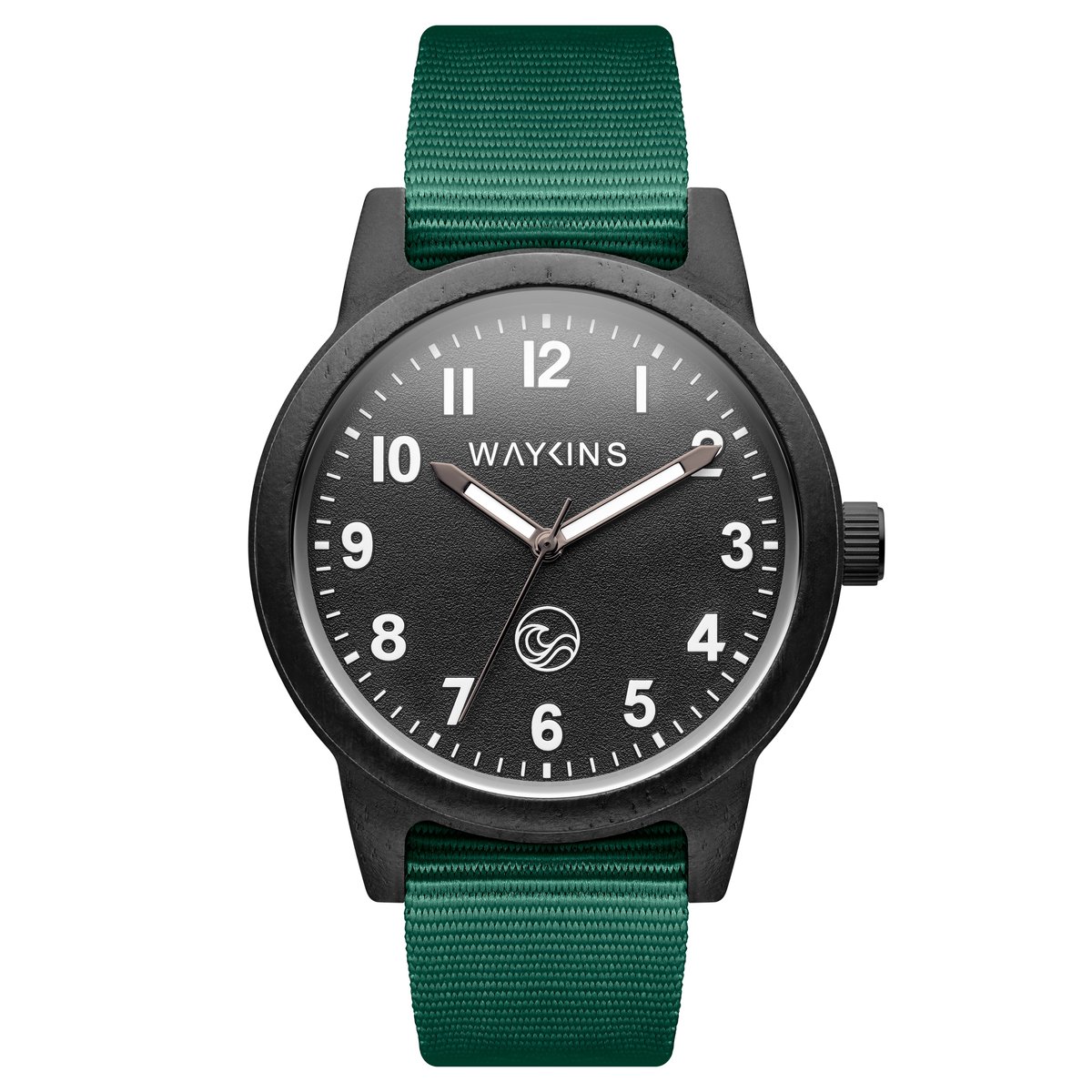 Bacana | Zwart Bamboe Horloge