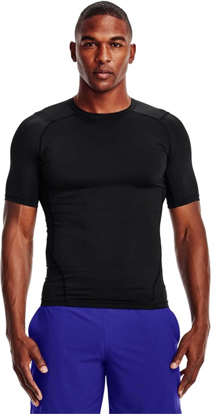 Foto: Ua hg armour compression t shirt voor heren 1 pack sneldrogend sportshirt met korte mouwen ademend en strak model voor intensieve training