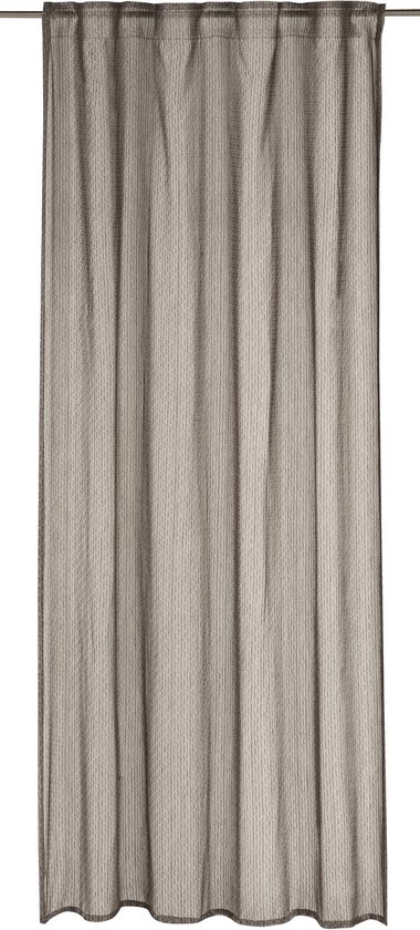 Elbersdrucke Tenda Semitrasparente Lana 00 - 255x140 Cm - Colore Crema - Con Passanti E Nastro Arricciato - Effetto Lino In Poliestere