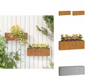 VidaXL Plantenbakken Wandmontage 2 St 53x10x17 Cm Co Grijs 705070483