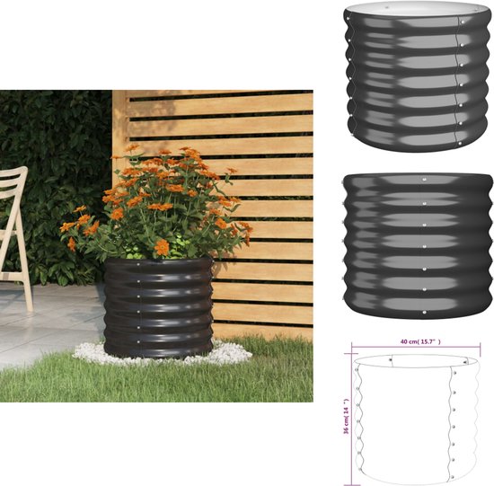 Hoge rechthoekige Plantenbak 80 CM | Antraciet
