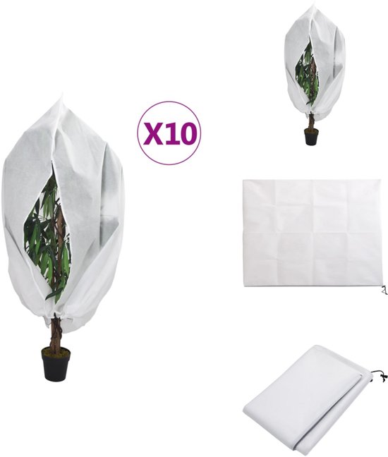 Winterplantenhoes – Vorstbescherming Met Rits & Trekkoord – Non-woven – 60x80cm Tot 200x240cm – Voor Bomen & Struiken