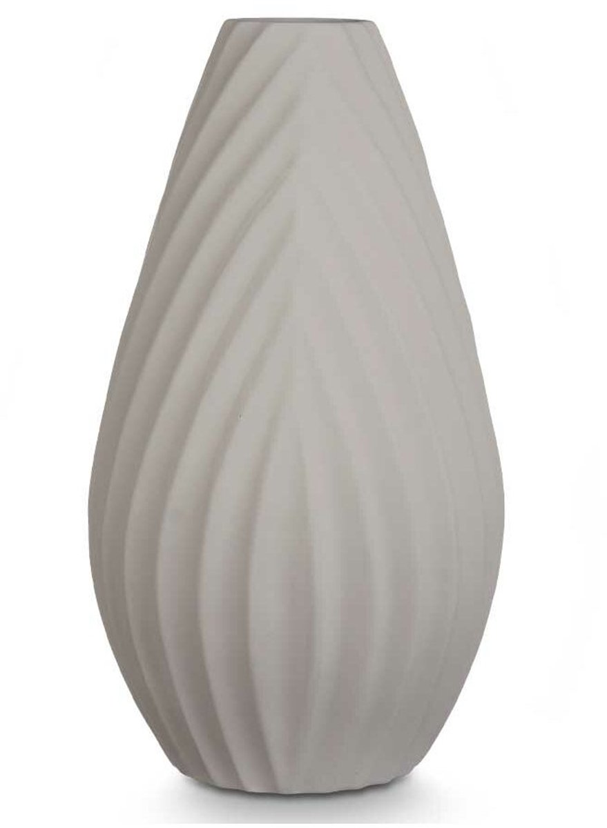 Vaas Strepen Grijs Keramisch 26 x 49 x 26 cm