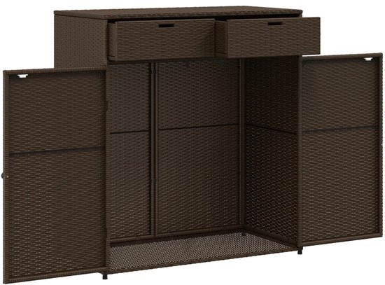 Abri de jardin vidaXL - Abri de jardin - Abri de Jardin - Jardin de jardin - Abri de jardin - Abri de jardin 105 x 55 x 113 cm Résine tressée marron