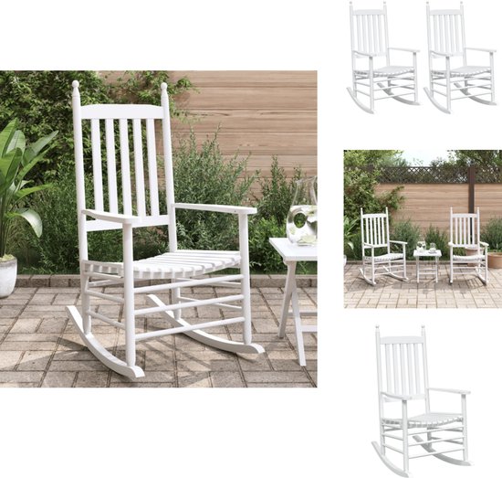 vidaXL Tuinschommelstoel 95x54x85 cm textileen crèmekleurig