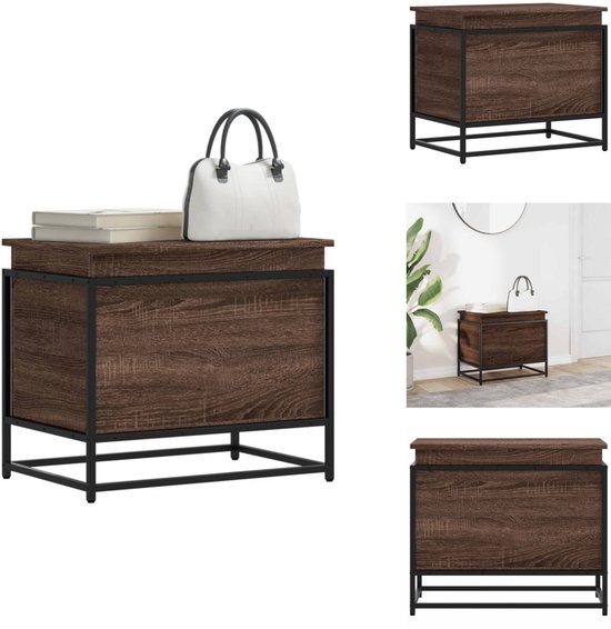 Vidaxl -opslagkist -bruin -75 X 75 X 58 Cm -acaciahout