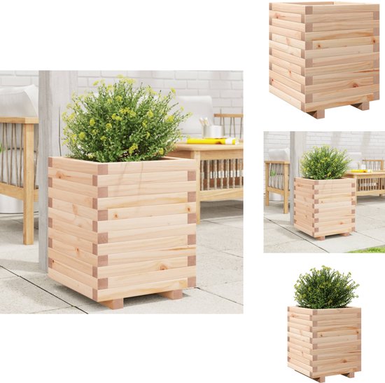 vidaXL Verhoogde Plantenbak Acaciahout - 43.5x43.5x90 cm - Weerbestendig