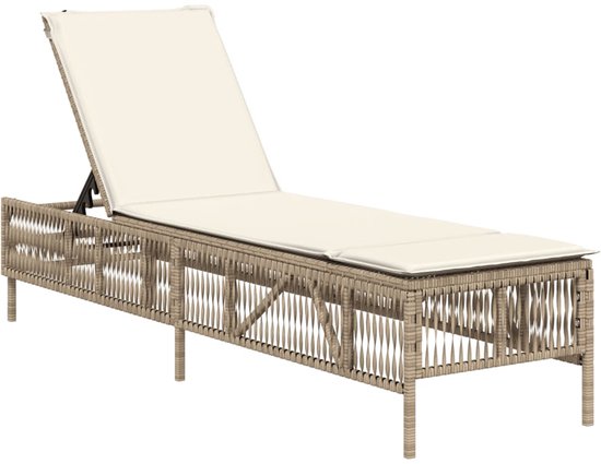 vidaXL Ligbedkussen ruitpatroon 200x70x3 cm stof grijs