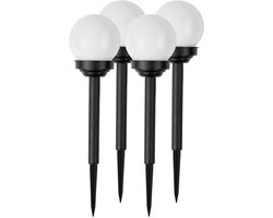 Solar lamp witte bol 4 stuks Illumen LS-102