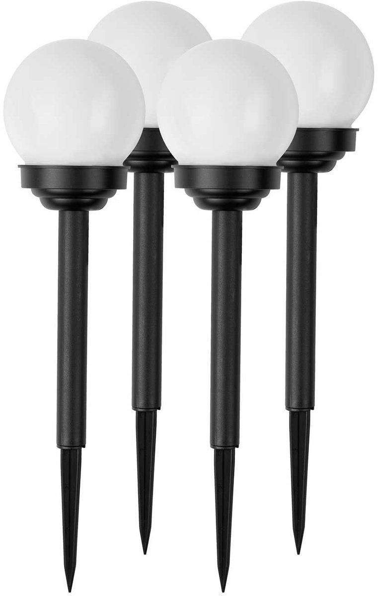 Solar lamp witte bol 4 stuks Illumen LS-102