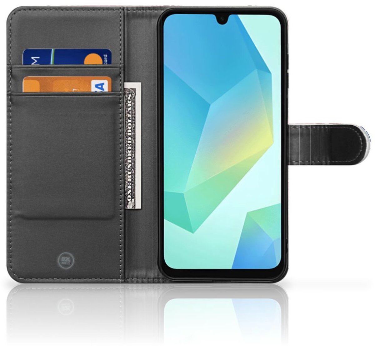 Telefoonhoesje met Pasjes voor Samsung Galaxy A16 4G/5G Pink Peacock