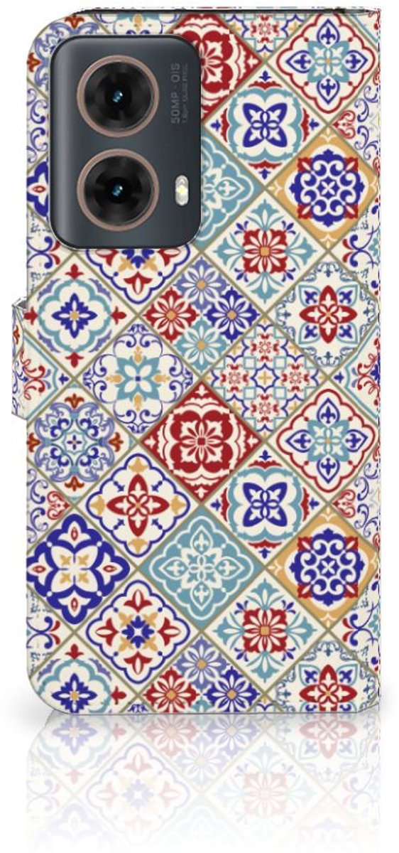 Motorola Moto G85 Bookcase Tiles Color