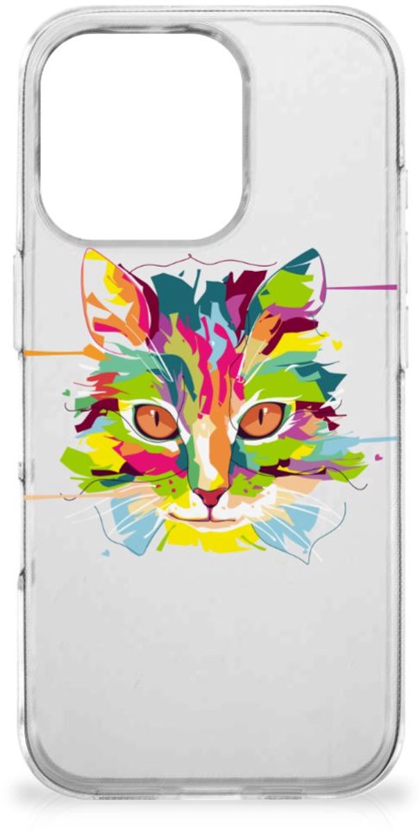 iPhone 16 Pro Telefoonhoesje met Naam Cat Color
