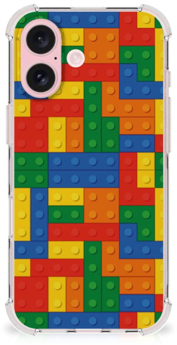 iPhone 16 Doorzichtige Silicone Hoesje Blokken