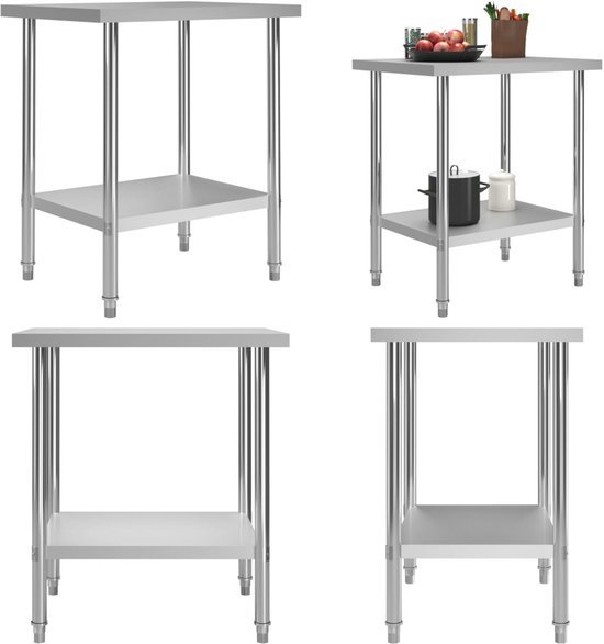 VEVOR Keukenwerktafel, roestvrij staal, werkblad keuken in 2