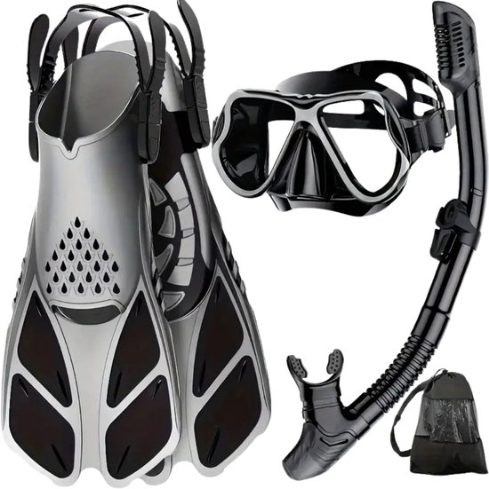 HH HHAO SPORT Snorkelset voor volwassenen met zwemvliezen