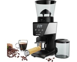 Elektrische Koffiemolen - Koffieapparaat - Espresso machine met 30 versnellingen - Braam Koffiemolen - Grote Capaciteit Bonen-opslag - 220V - Touch display - XL formaat