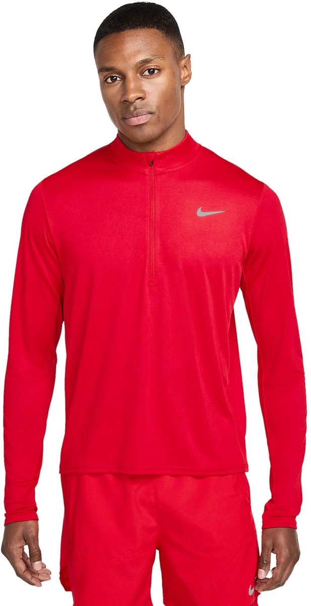 Nike Pacer Dri-Fit 1/2 Zip Hardloopsweater Heren M Rood