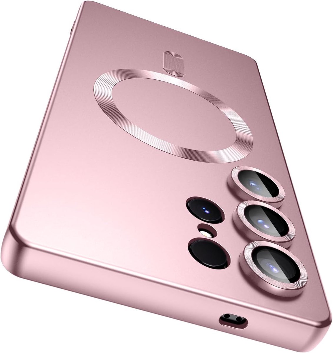 AziLine Magnetische Premium Roze Hoes voor Galaxy S25 Ultra – Stijlvolle Bescherming met Ingebouwde MagSafe en Camera Lens Bescherming Geschikt voor Samsung Galaxy S25 Ultra