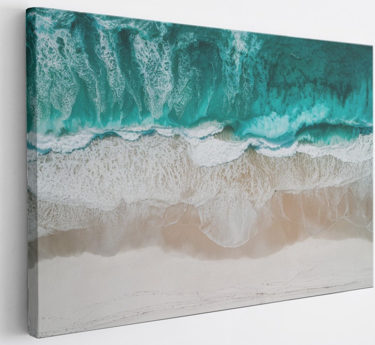 Saammp Canvas Schilderij - Strand - Abstract - 120x80 - Foto op canvas - Wanddecoratie - Muurdecoratie Woonkamer - Slaapkamer decoratie - Canvas Print Multicolor