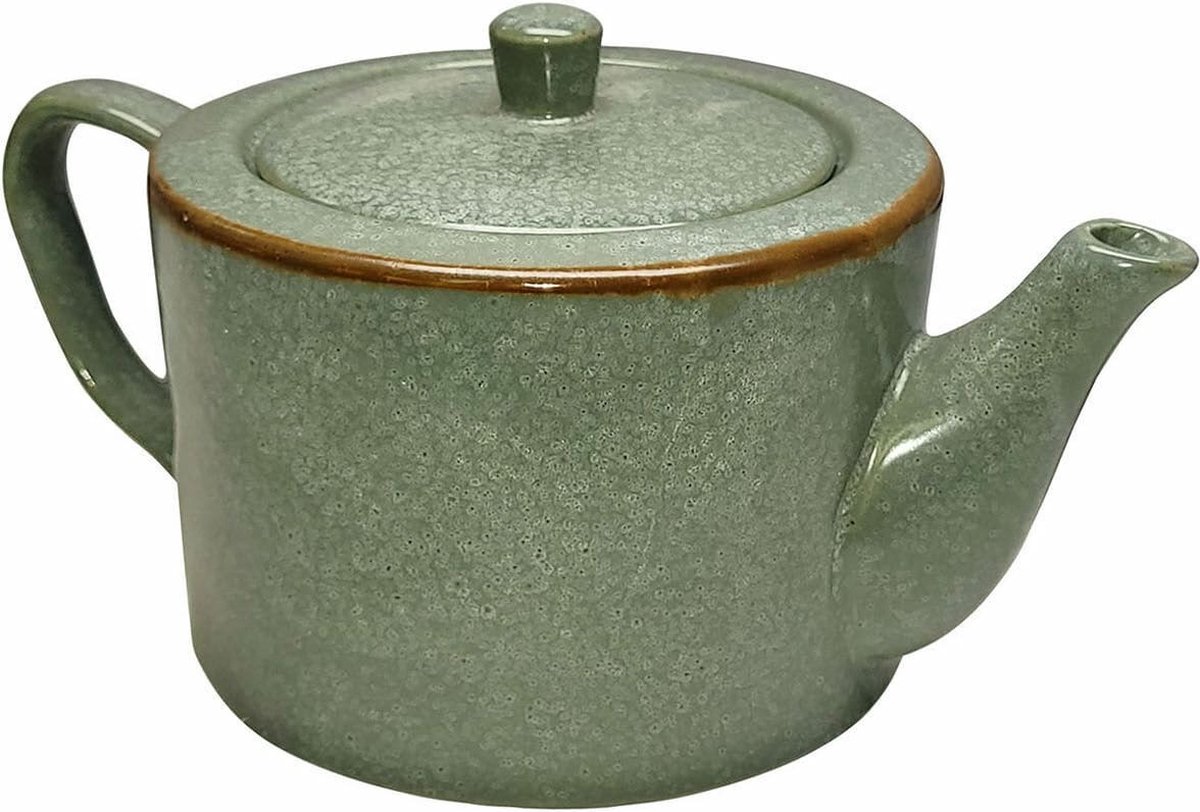 LOBERON Theepot Biarré turquoise/bruin