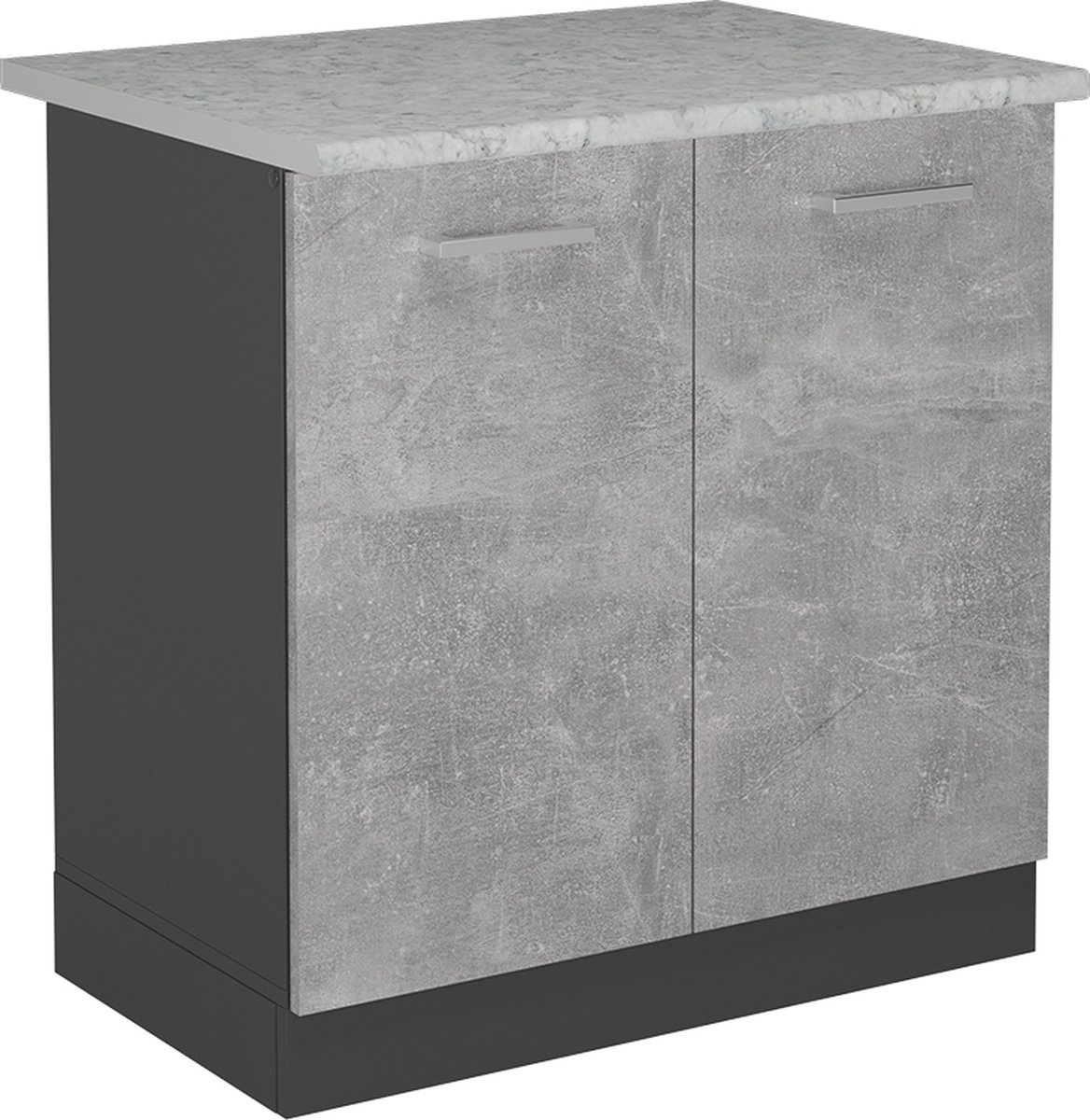 Vicco R-Line Wastafelkast – 80 cm WB Marmer Beton