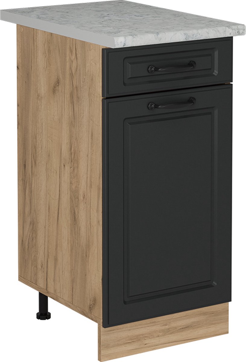 Vicco R-Line Keukenonderkast – 40 cm WB Marmer Antraciet landhuis