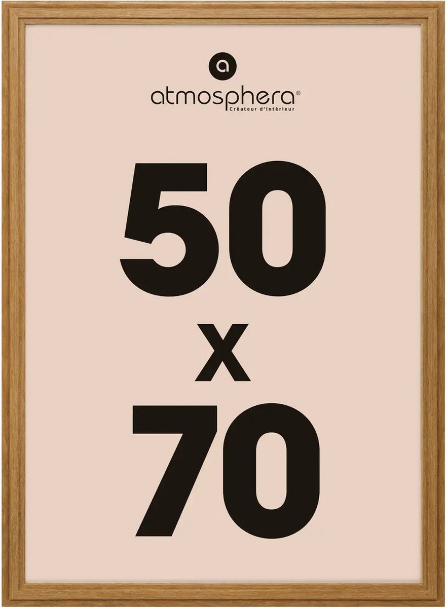 Atmosphera Fotolijstje voor een foto van 50 x 70 cm - naturel - foto frame Classico - Hout - hangend