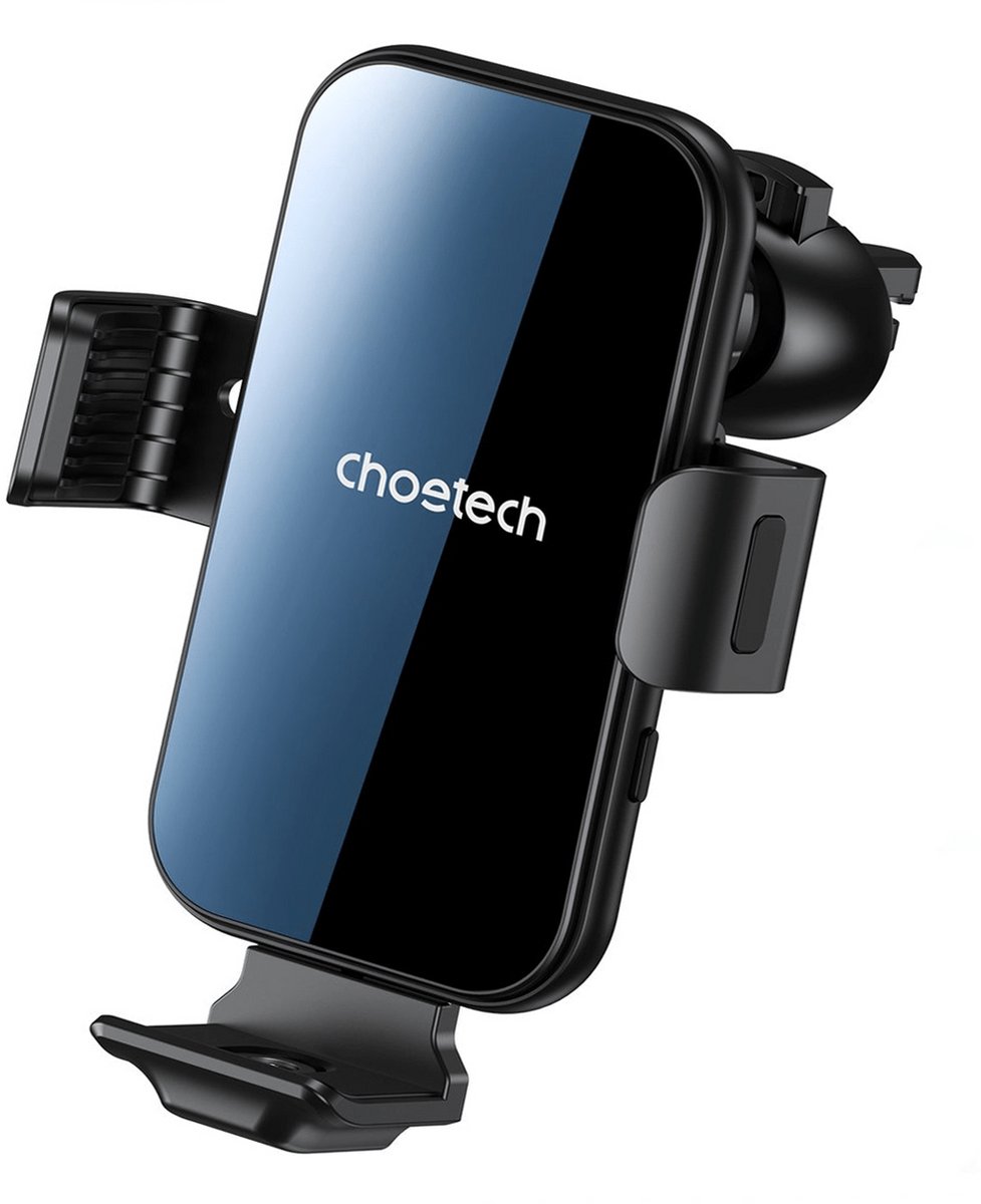 Choetech Gravity Auto Telefoonhouder met Draadloos Opladen QC voor Ventilatierooster Zwart