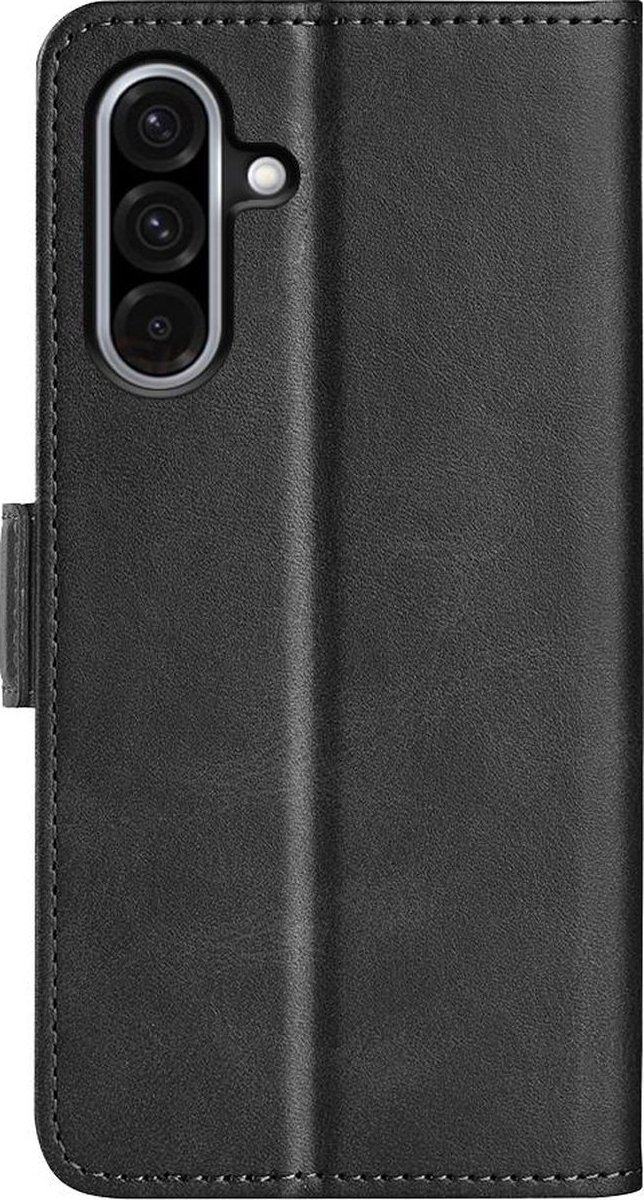 Mobigear Telefoonhoesje geschikt voor Samsung Galaxy A36 Hoesje | Mobigear Slim Magnet Bookcase Portemonnee | Pasjeshouder voor 3 Pasjes | Telefoonhoesje voor Pinpas / OV Kaart / Rijbewijs - Zwart
