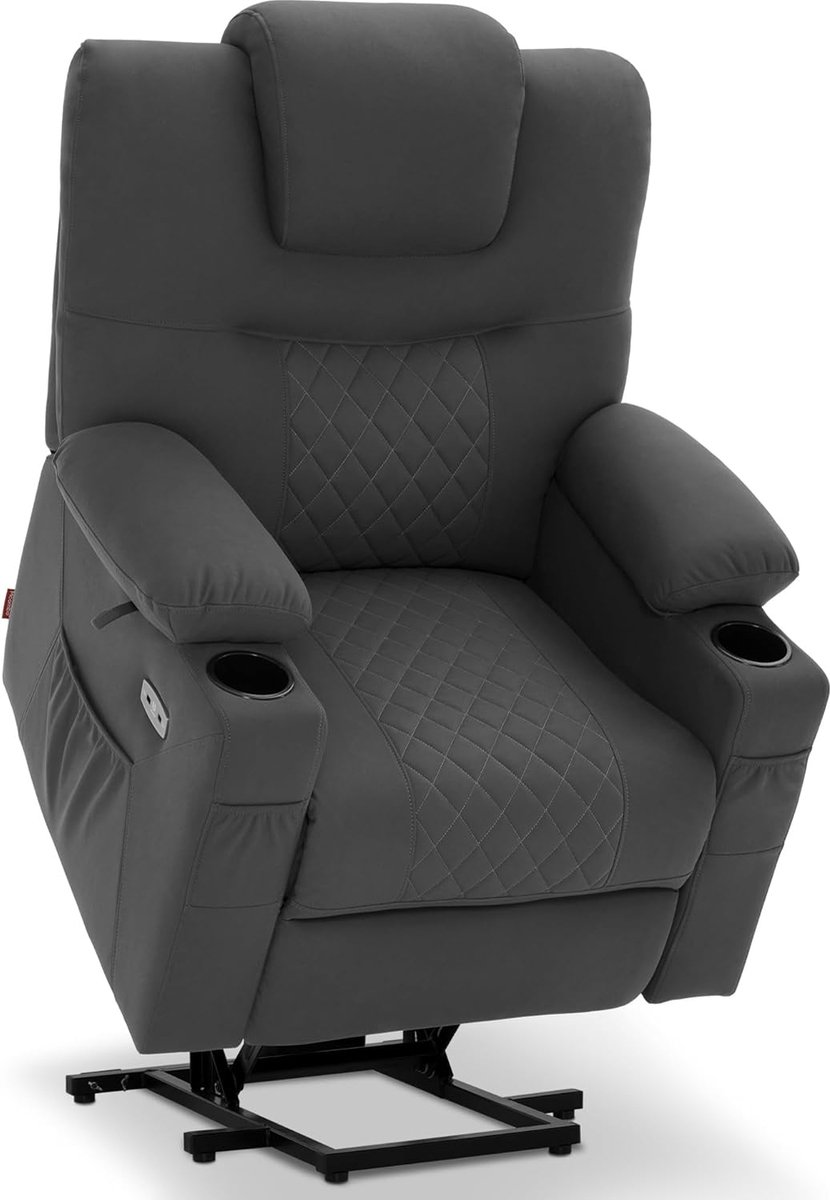MCombo Elektrische Relaxstoel met Massage Donkergrijs