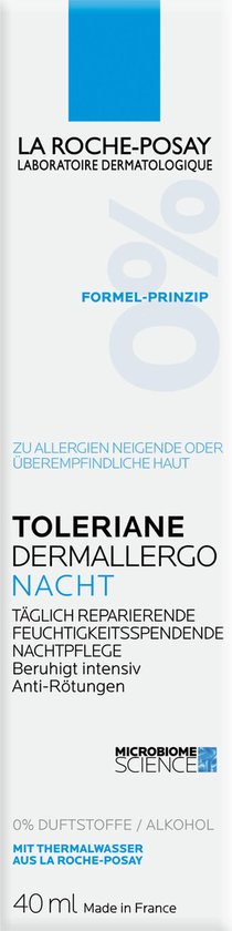 La Roche-Posay Toleriane Dermallergo Nachtcrème 40ml voor (zeer) gevoelige huid met neiging tot allergie