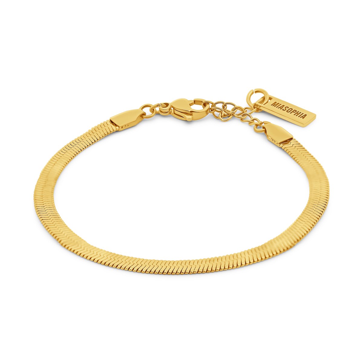 MIASOPHIA 4-MS22124 Stalen armband -16.5+3cm- Goudkleurige plating