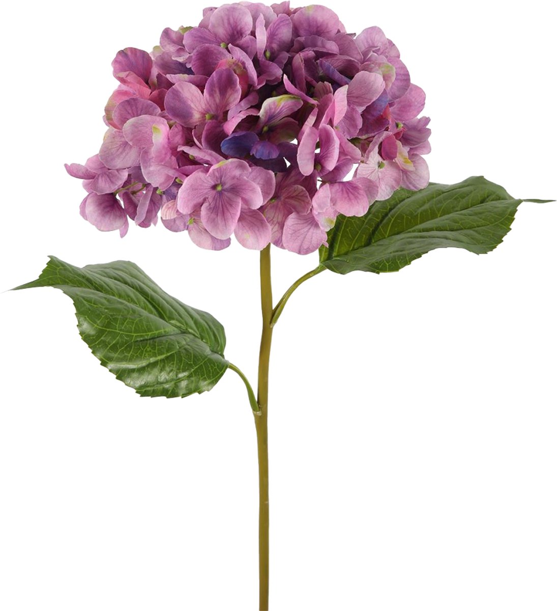 Viv! Home Luxuries Hortensia - zijden bloem - Paars - 56cm