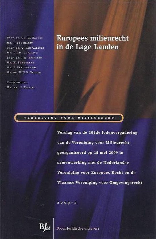 Europees milieurecht in de Lage Landen - cover